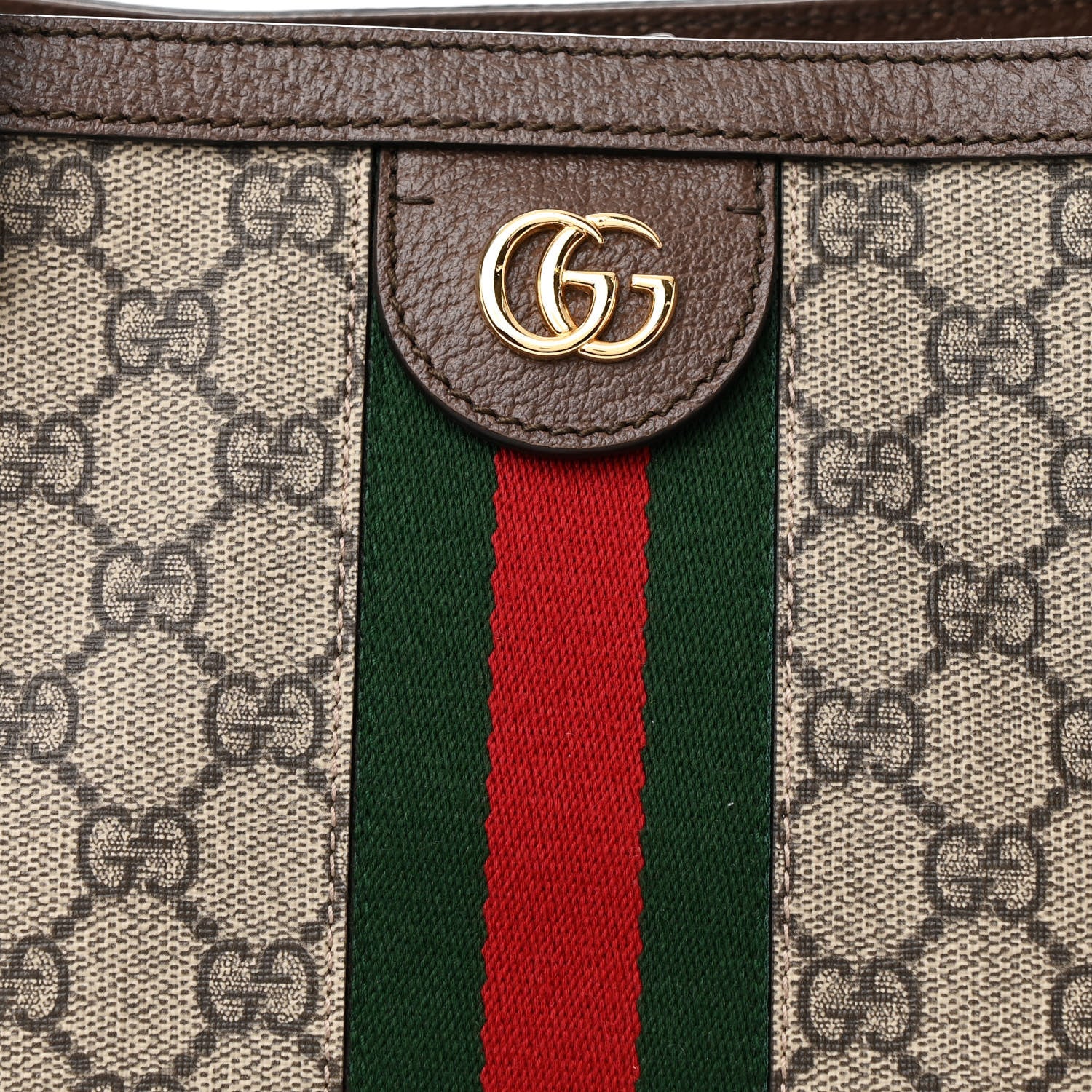 Gucci GG Supreme Monogram Medium Ophidia Shopping Tote Brown 8 of 12