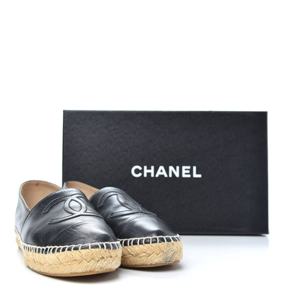 Chanel Lambskin CC Espadrilles 38 Black 11 of 11