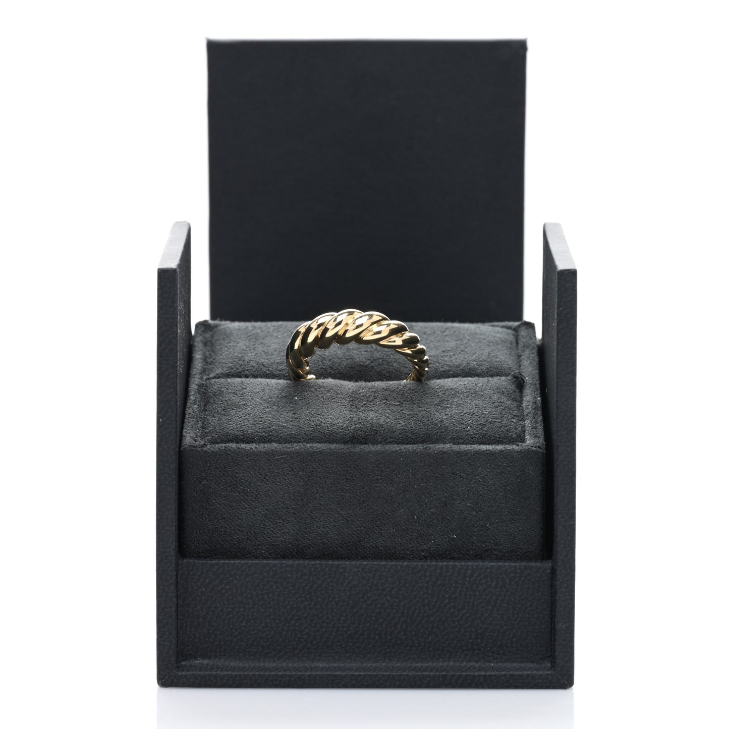 18K Yellow Gold Sculpted Cable Ring 54 7