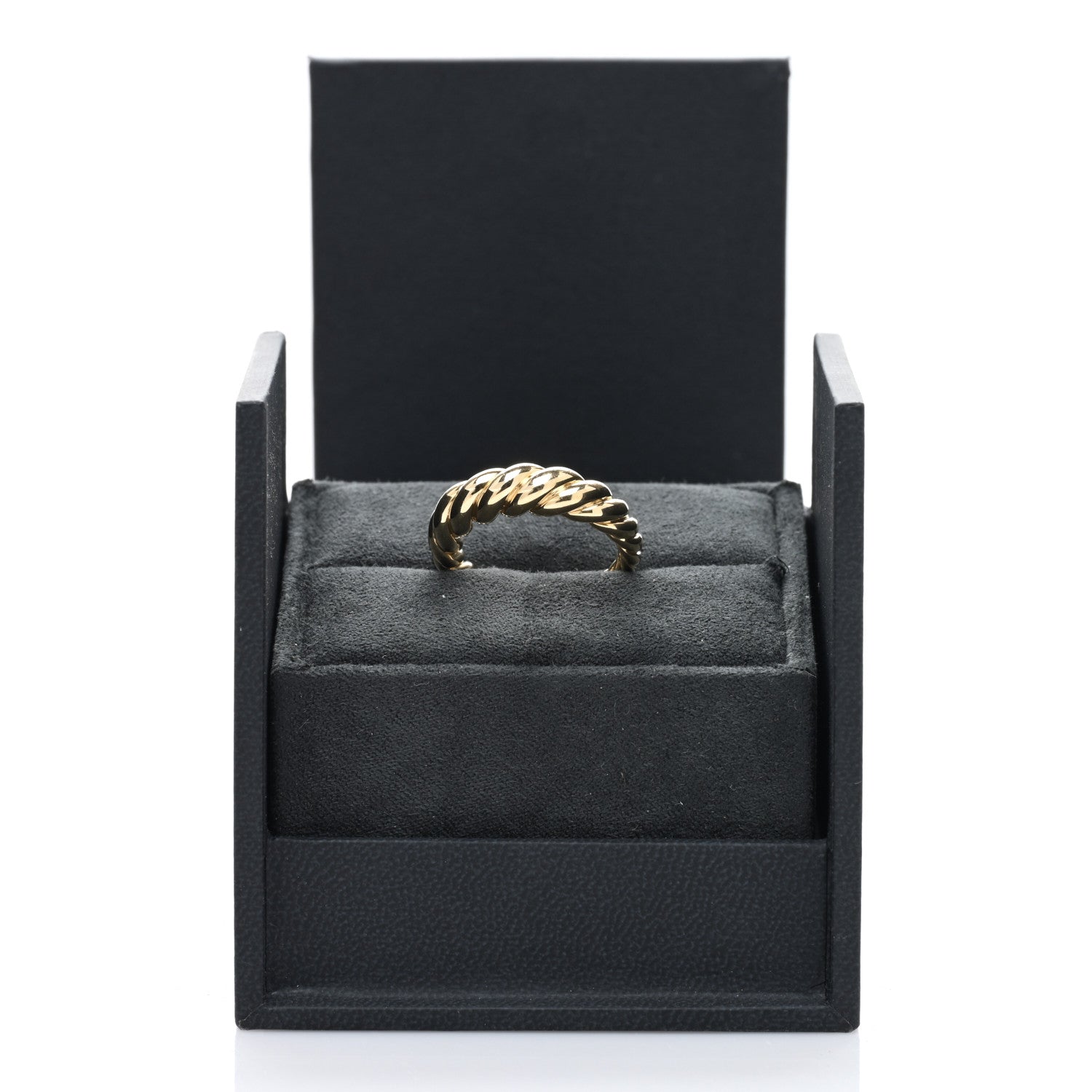 David Yurman 18K Yellow Gold Sculpted Cable Ring 54 7 5 of 5