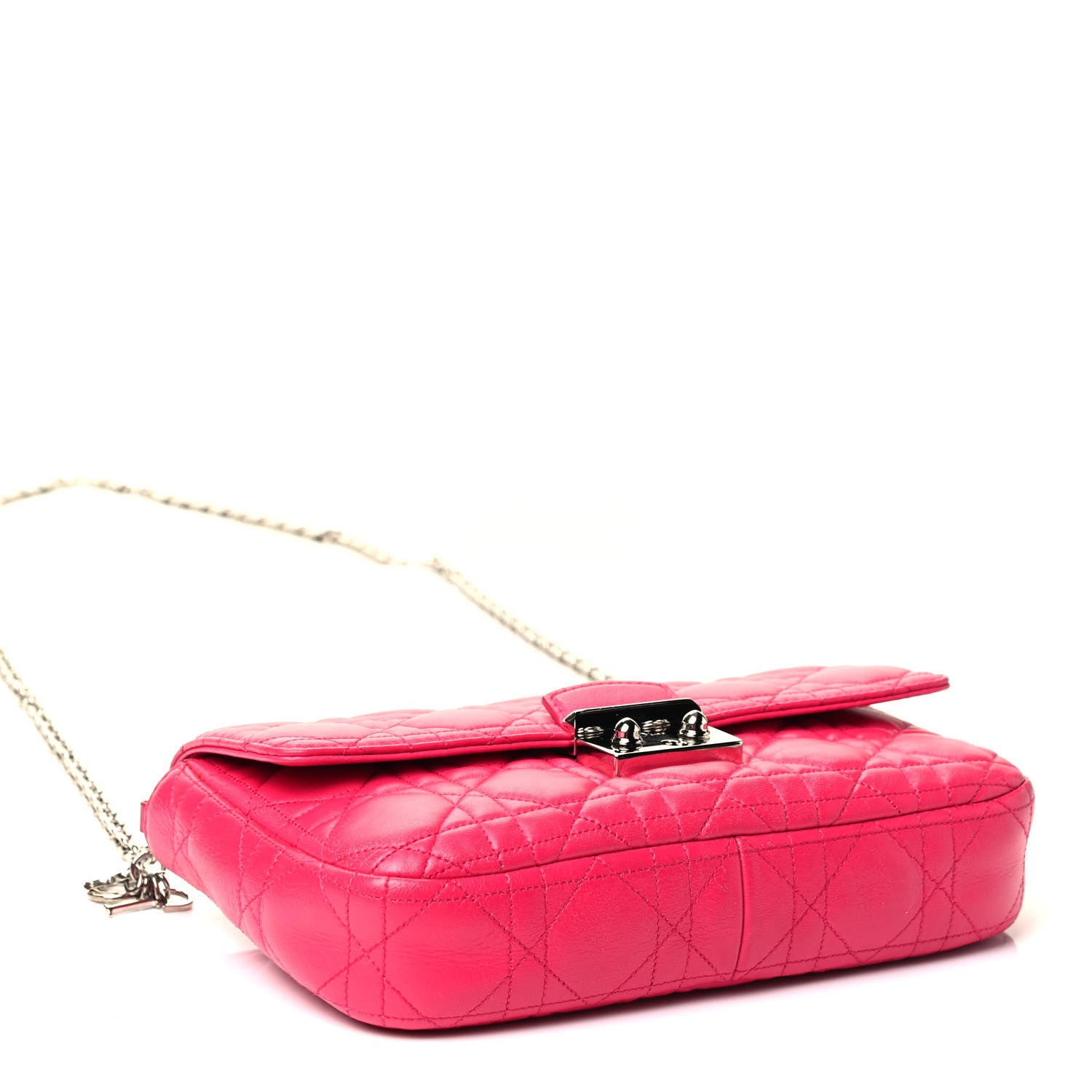Christian Dior Lambskin Cannage Miss Dior Promenade Pouch Fuchsia 3 of 4