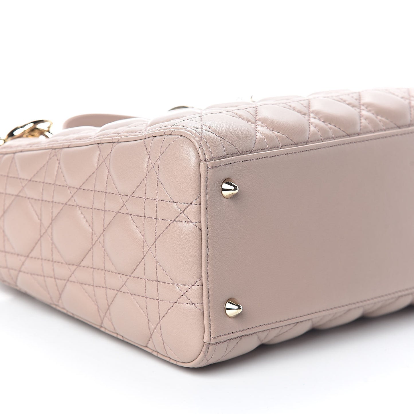 Lambskin Cannage Medium Lady Dior Taupe