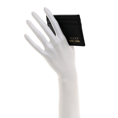 Gucci Plutone Calfskin Logo Card Holder Black 2 of 6