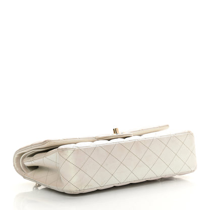Chanel Iridescent Calfskin Quilted Medium Double Flap White 4 of 22