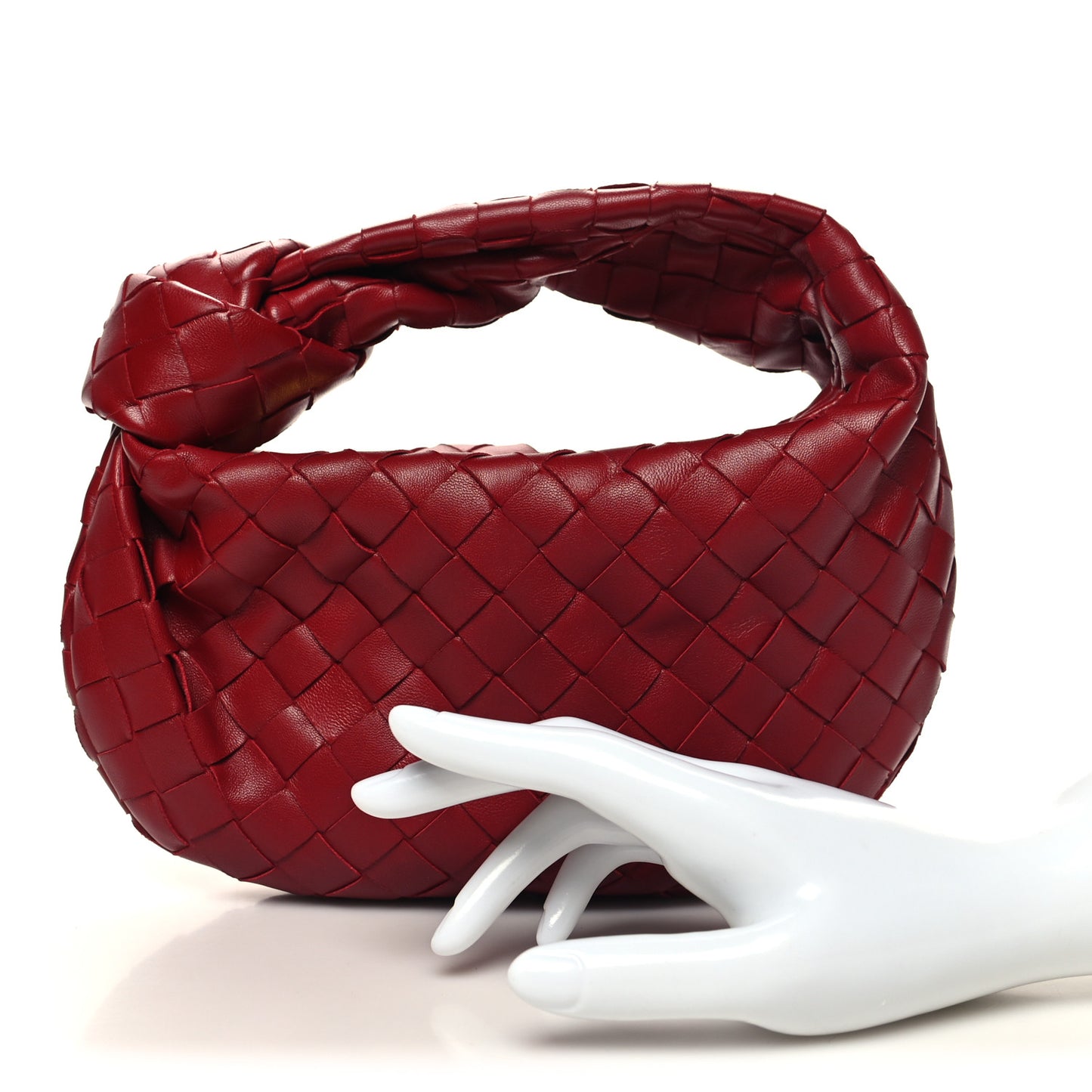 Nappa Intrecciato Mini Jodie Dark Red