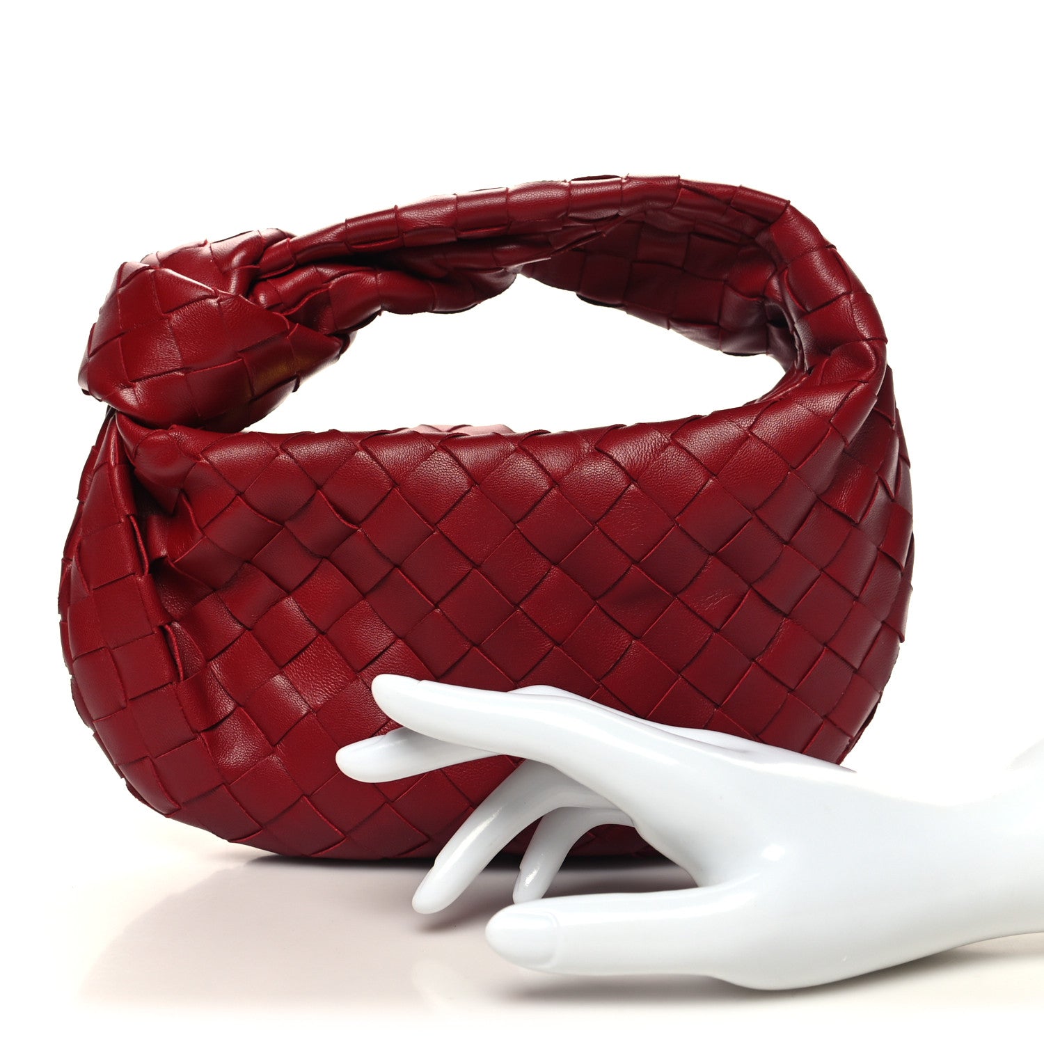 Bottega Veneta Nappa Intrecciato Mini Jodie Dark Red 2 of 10