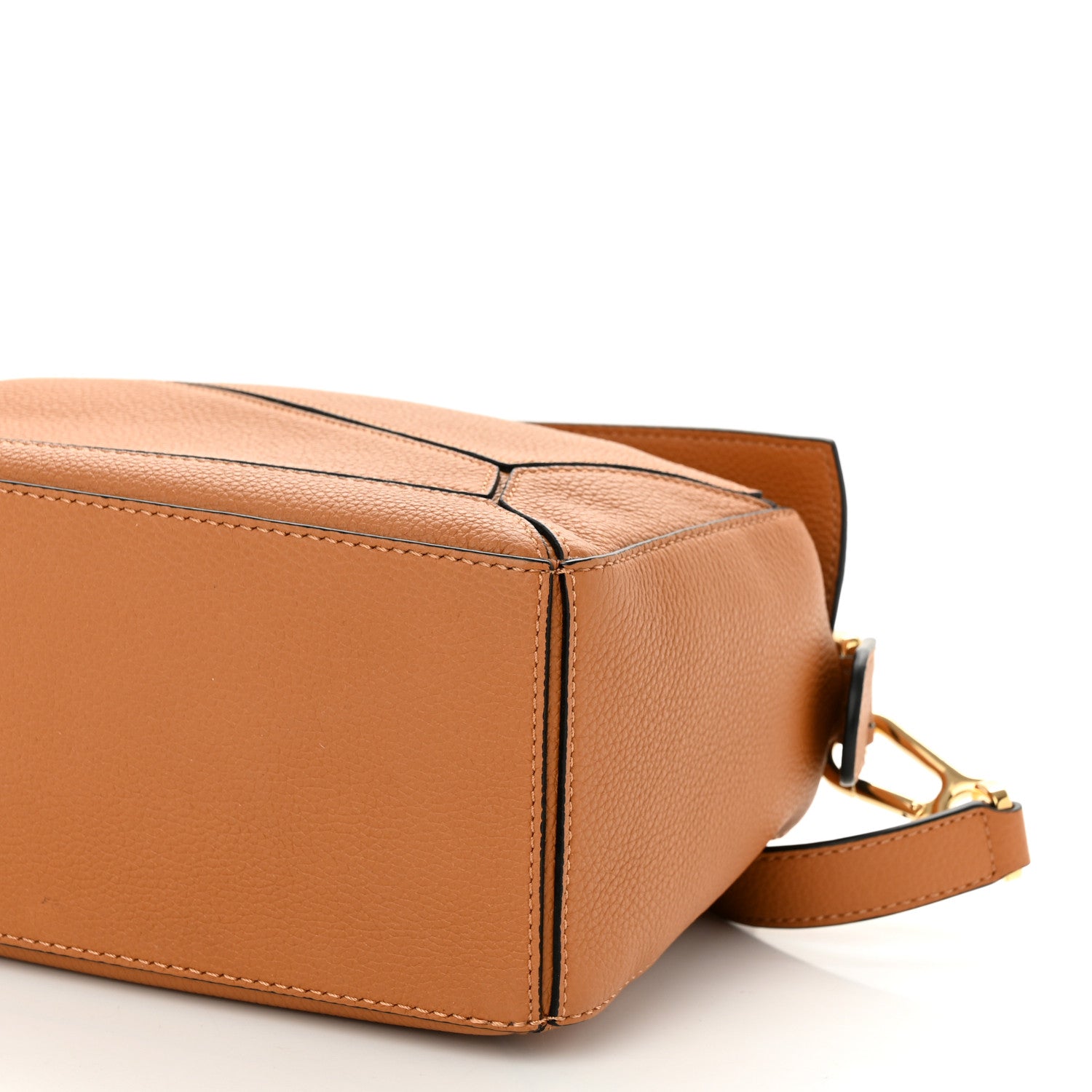 Loewe Soft Grained Calfskin Small Puzzle Bag Light Caramel 1261334