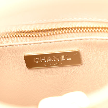 Chanel Shiny Crumpled Calfskin Quilted Mini 31 Shopping Bag Beige 6 of 11