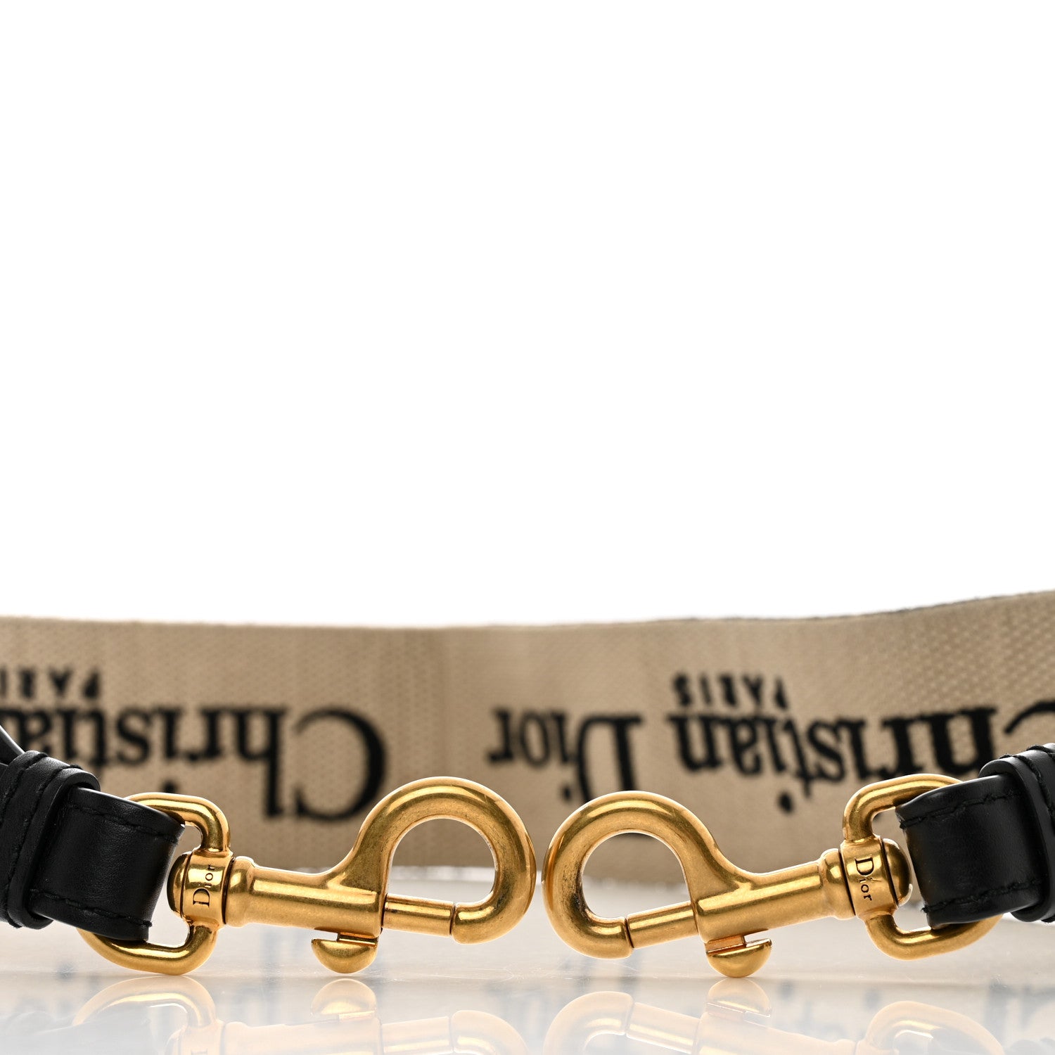 Christian Dior Canvas Embroidered Shoulder Strap Black 5 of 5