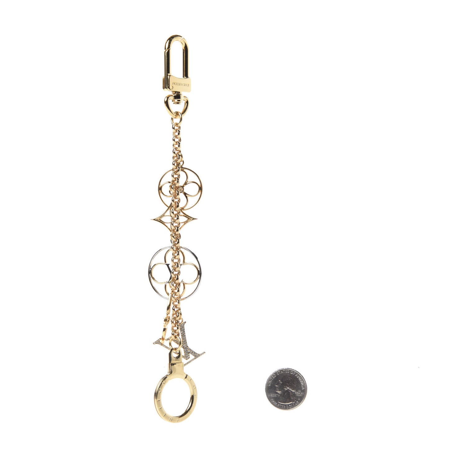 Metal Flower Finesse Chain Bag Charm