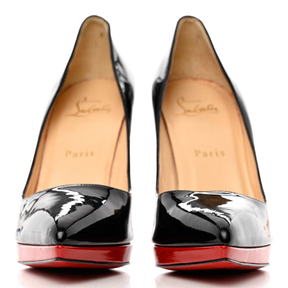 Christian Louboutin Patent Pigalle Plato 120 Pumps 37.5 Black Brown 2 of 9