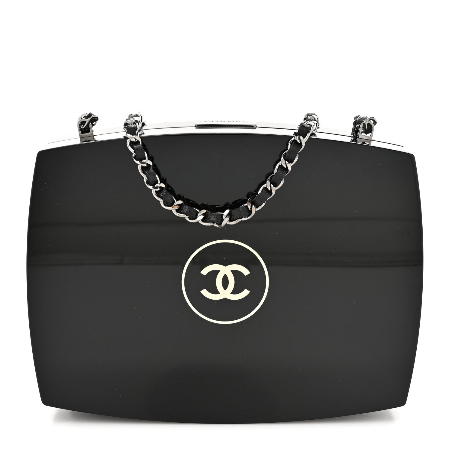 Chanel Plexiglass Compact Box Clutch Black 1 of 11
