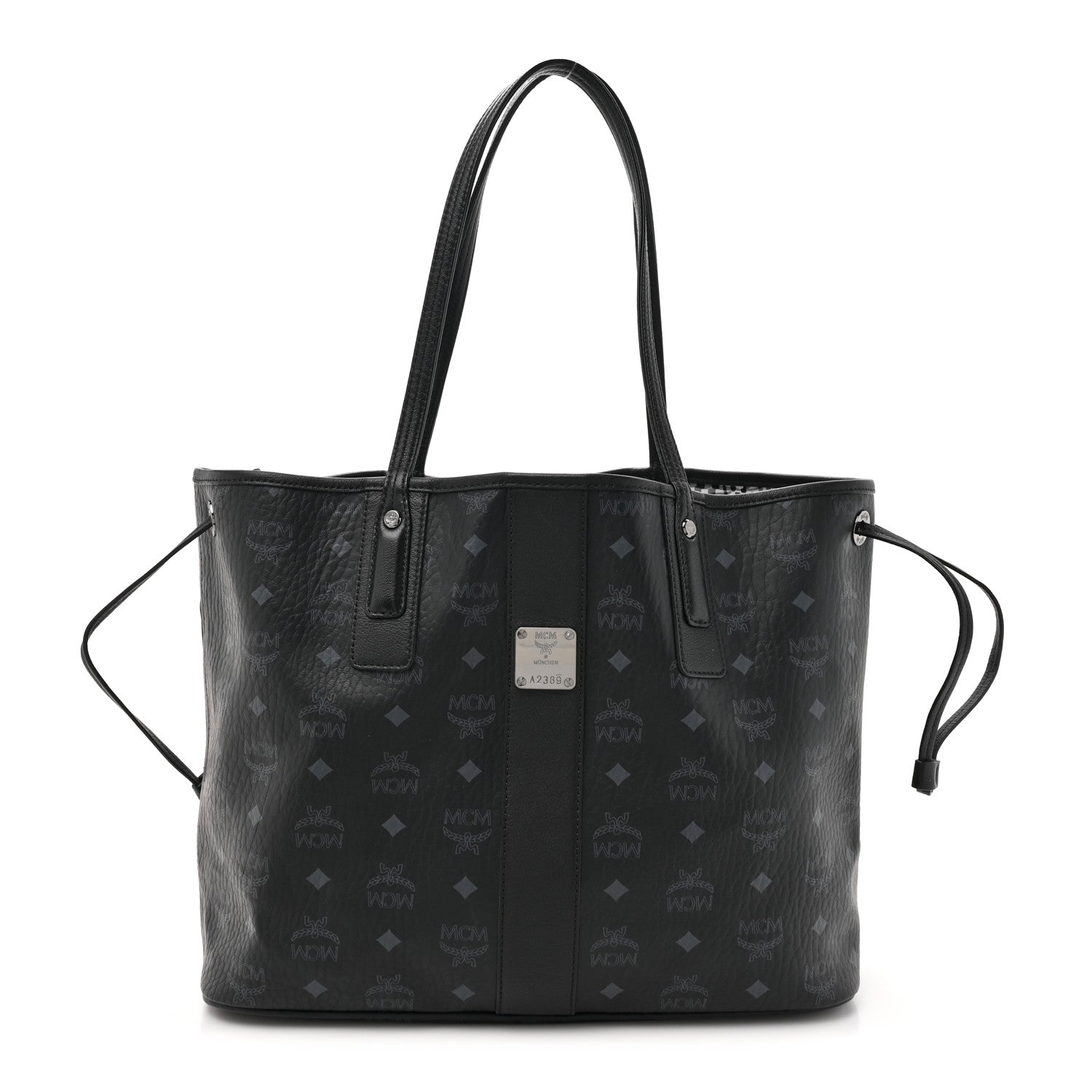 MCM Visetos Medium Liz Reversible Shopper Tote Black 1 of 19