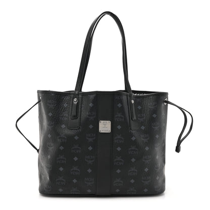 MCM Visetos Medium Liz Reversible Shopper Tote Black 1 of 19