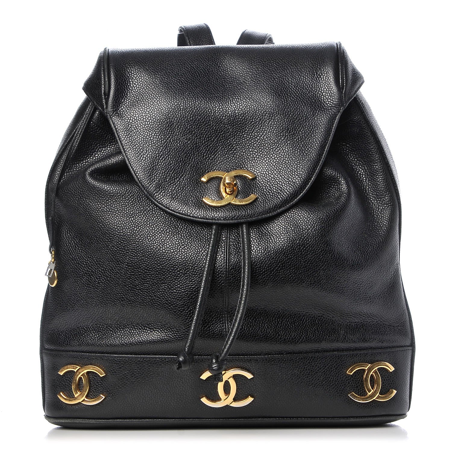 Chanel Caviar CC Backpack Black 1 of 10