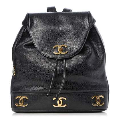 Chanel Caviar CC Backpack Black 1 of 10