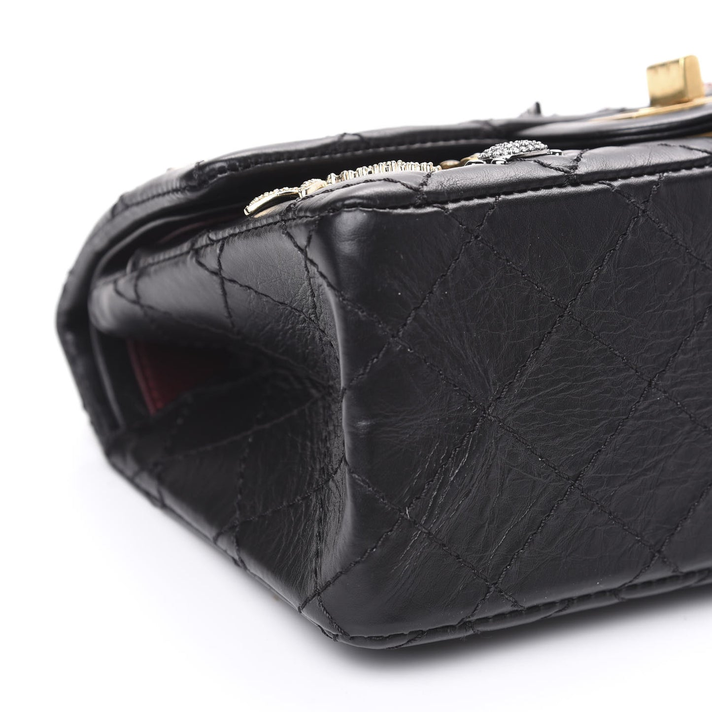 Aged Calfskin Lucky Charms 2.55 Reissue 224 Flap Black