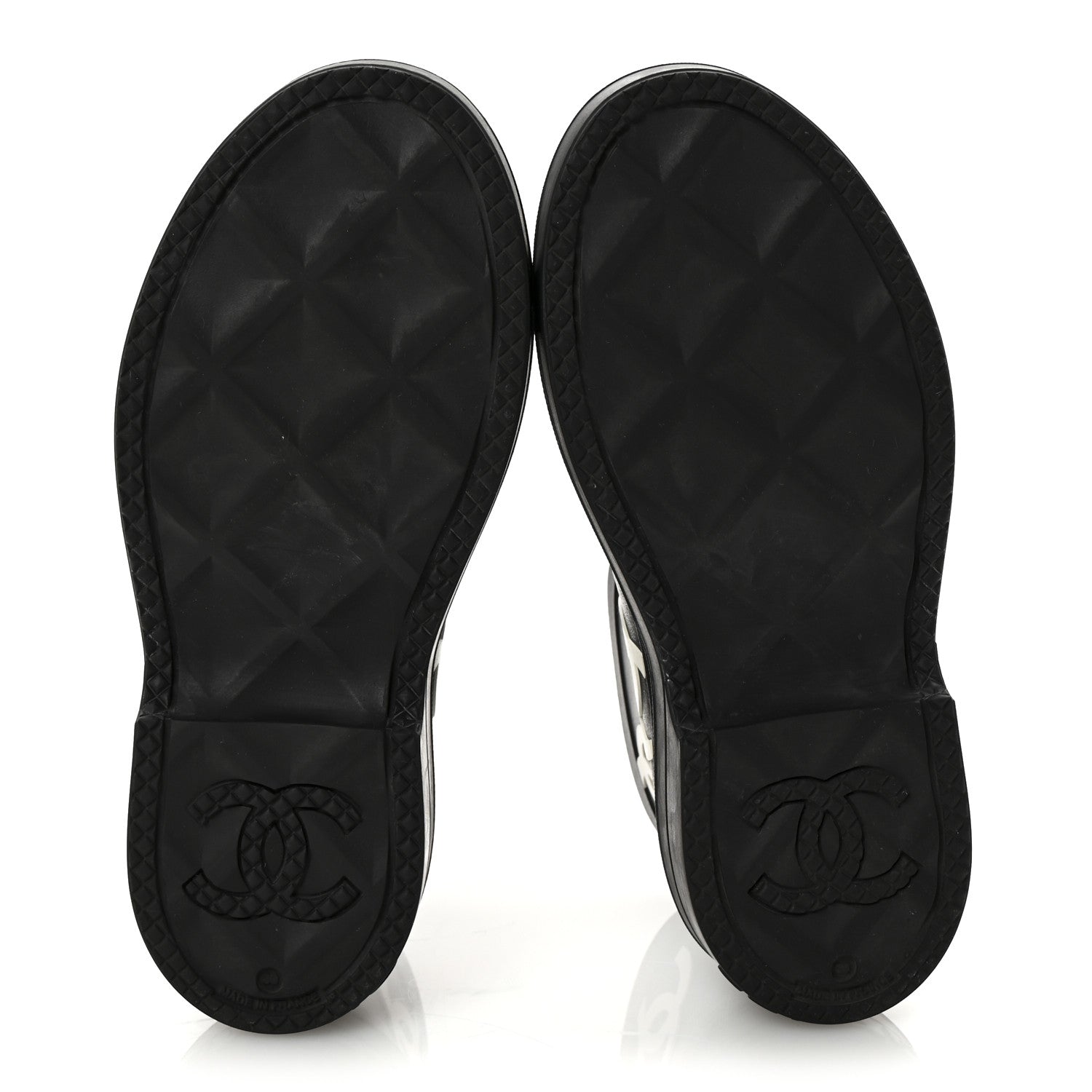 Chanel Rubber CC Print Boots 39 Black 6 of 9