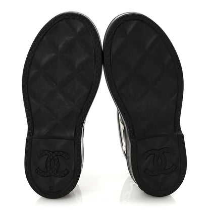 Chanel Rubber CC Print Boots 39 Black 6 of 9