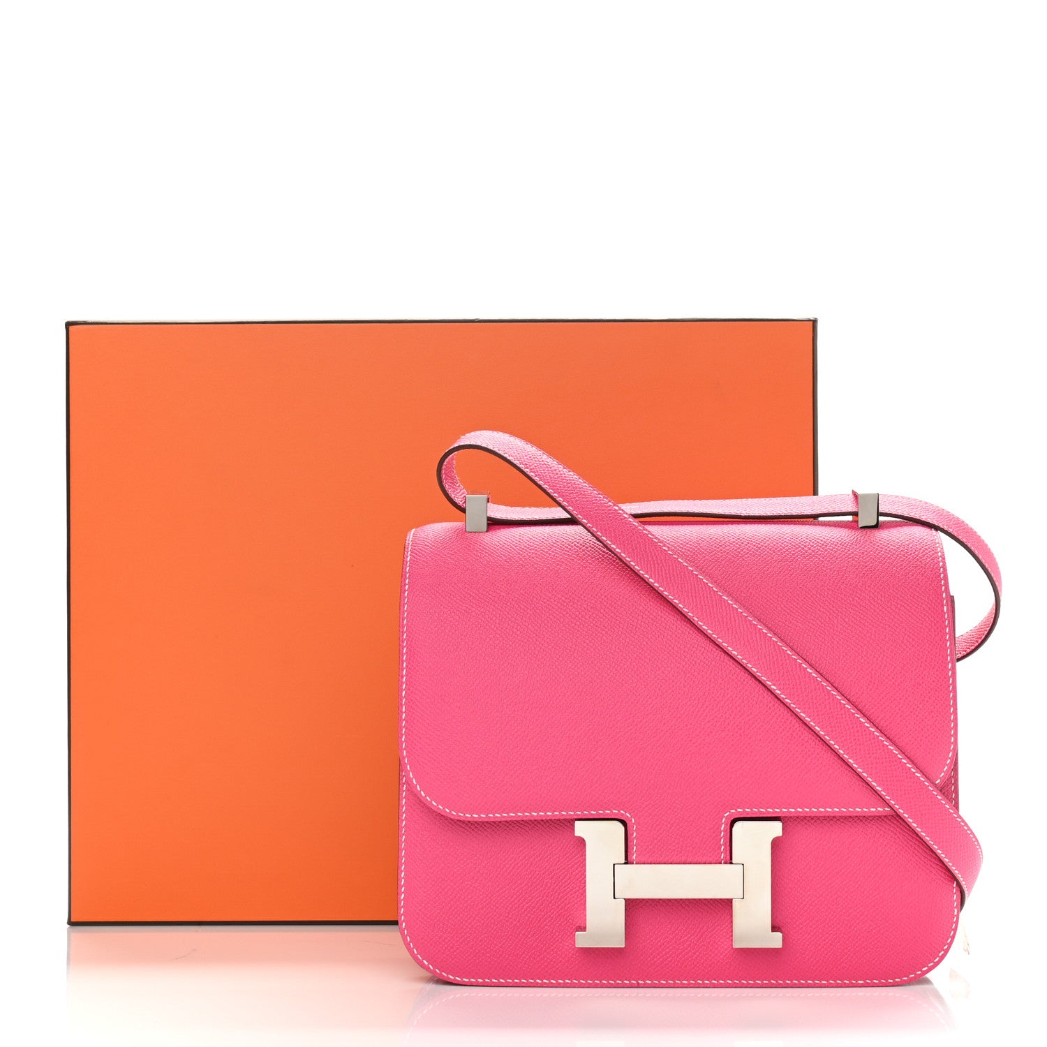 Hermes Epsom Constance 24 Rose Tyrien 9 of 9