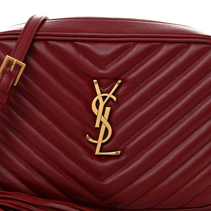 Saint Laurent Calfskin Matelasse Monogram Lou Camera Bag Red 7 of 10