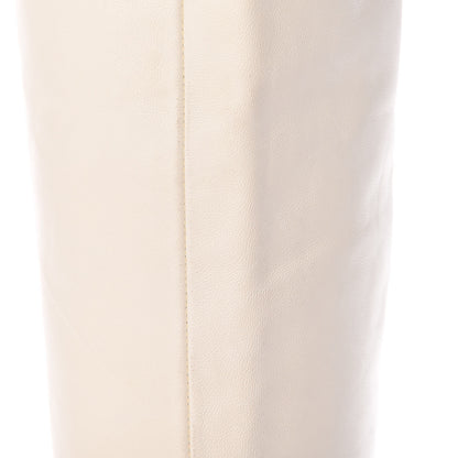 Chanel Lambskin Patent Cap Toe Over the Knee Boots 37.5 White 12 of 18