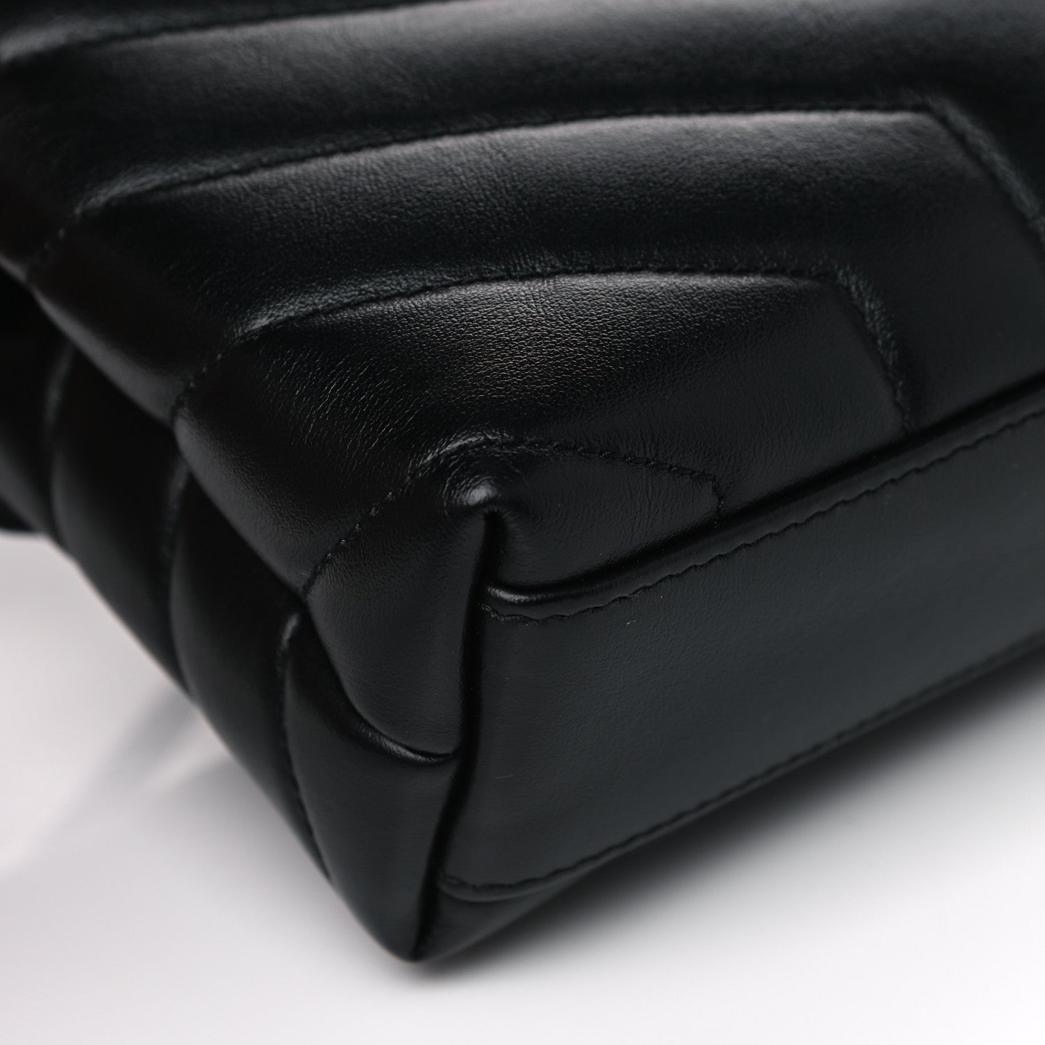 Saint Laurent Calfskin Y Quilted Monogram Toy Loulou Crossbody Bag Black 12 of 13