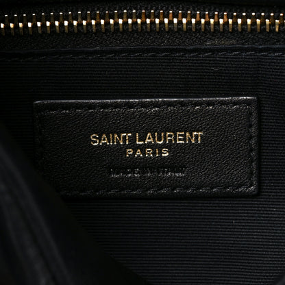 Saint Laurent Lambskin Quilted Toy Loulou Puffer Monogram Chain Satchel Black 6 of 11