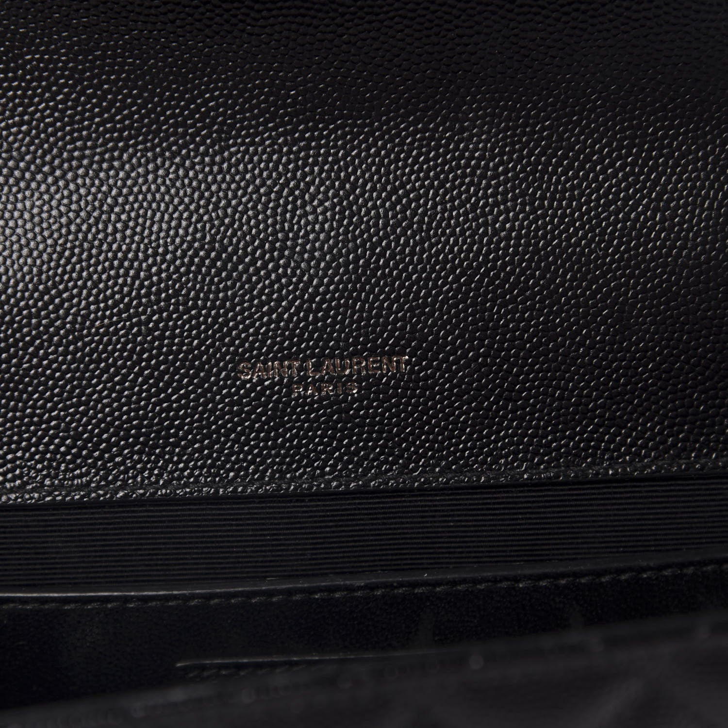 Saint Laurent Grain De Poudre Textured Mixed Matelasse Triquilt Medium Monogram Satchel Black 4 of 7