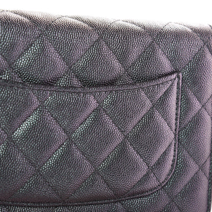 Chanel Iridescent Caviar Quilted Wallet On Chain WOC Black 9 of 12