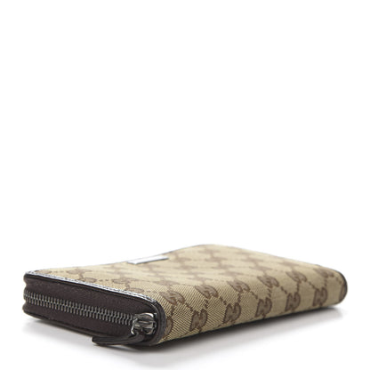 Gucci Monogram Metal Bar Zip Around Wallet Dark Brown 4 of 7