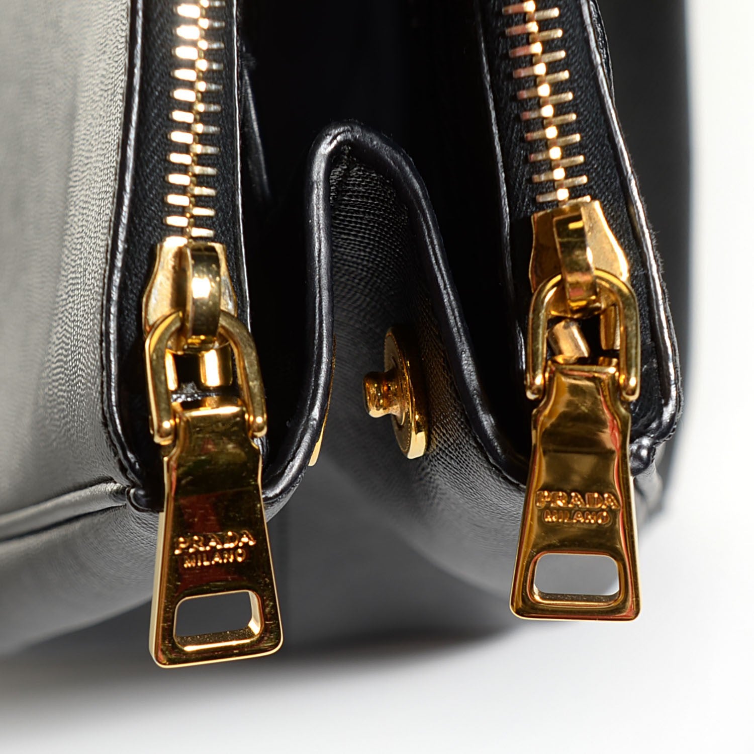 Prada Saffiano Lux Large Double Zip Tote Nero Black 6 of 11