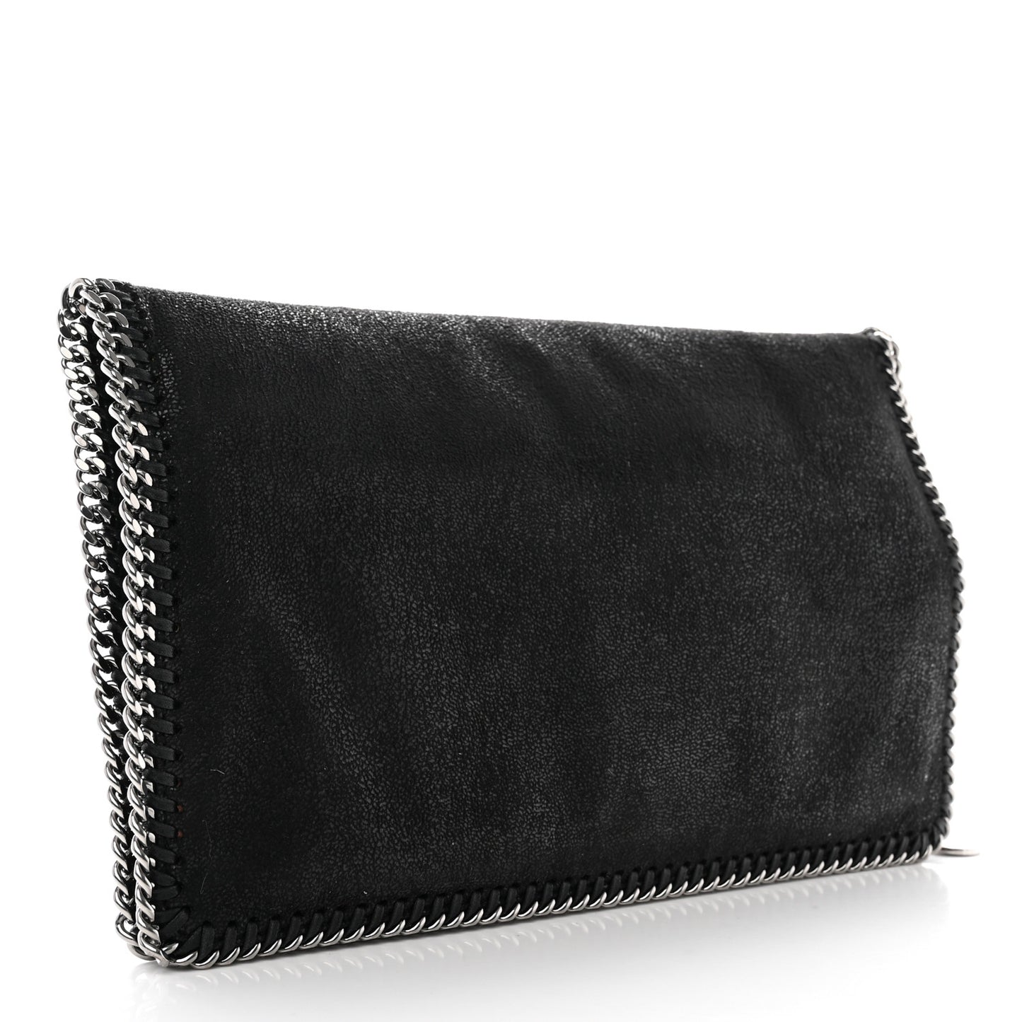 Shaggy Deer Falabella Fold Over Clutch Black
