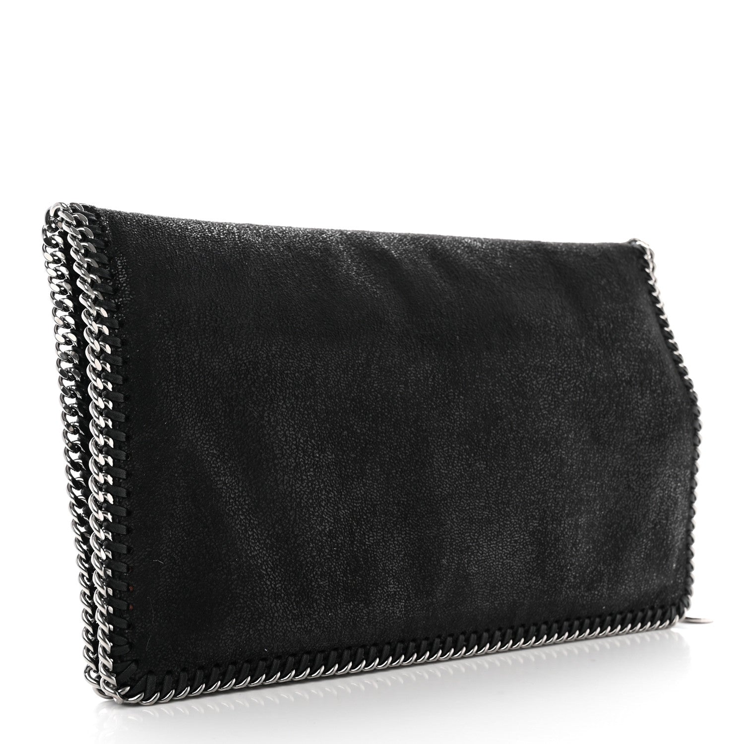 Stella McCartney Shaggy Deer Falabella Fold Over Clutch Black 3 of 11