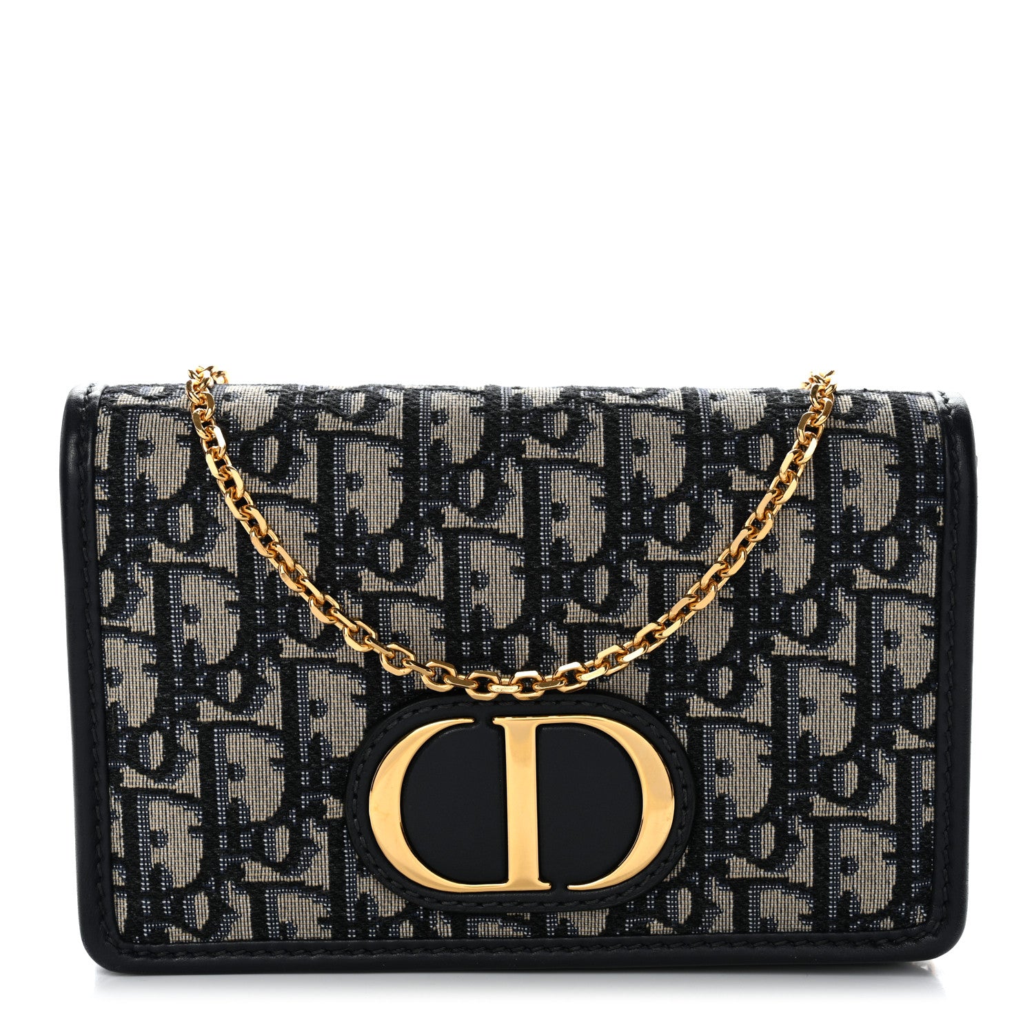 Christian Dior Oblique 30 Montaigne 2-In-1 Pouch Blue 1 of 11