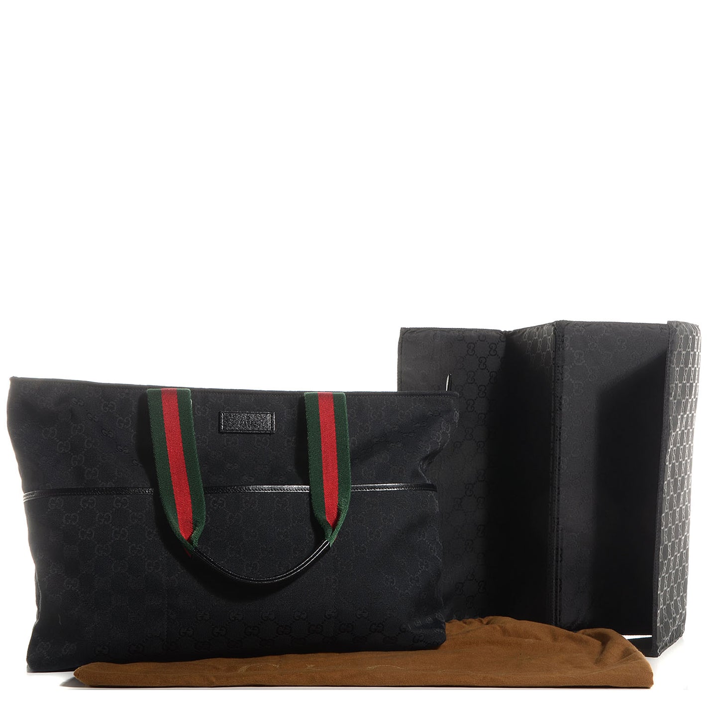Monogram Web Large Diaper Tote Black