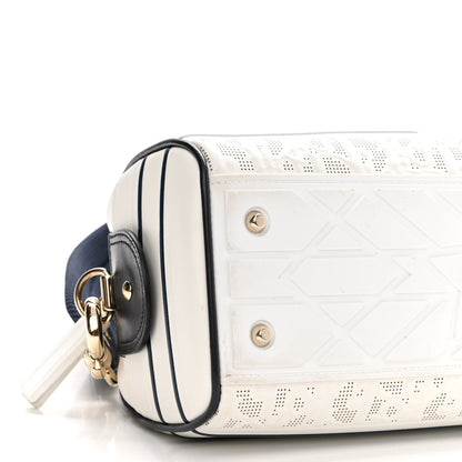 Christian Dior Perforated Calfskin Medium Dior Vibe Classic Bowling Bag White 9 of 10
