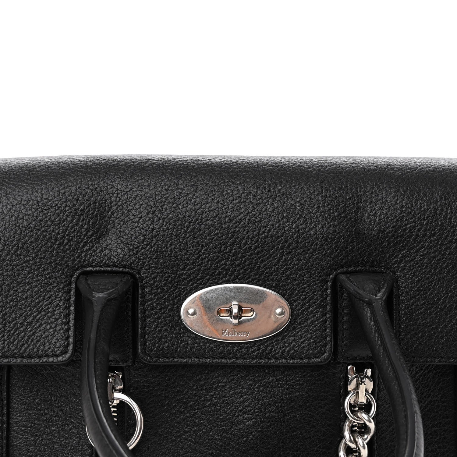 Mulberry Calfskin Zip Chain Bayswater Black 10 of 11