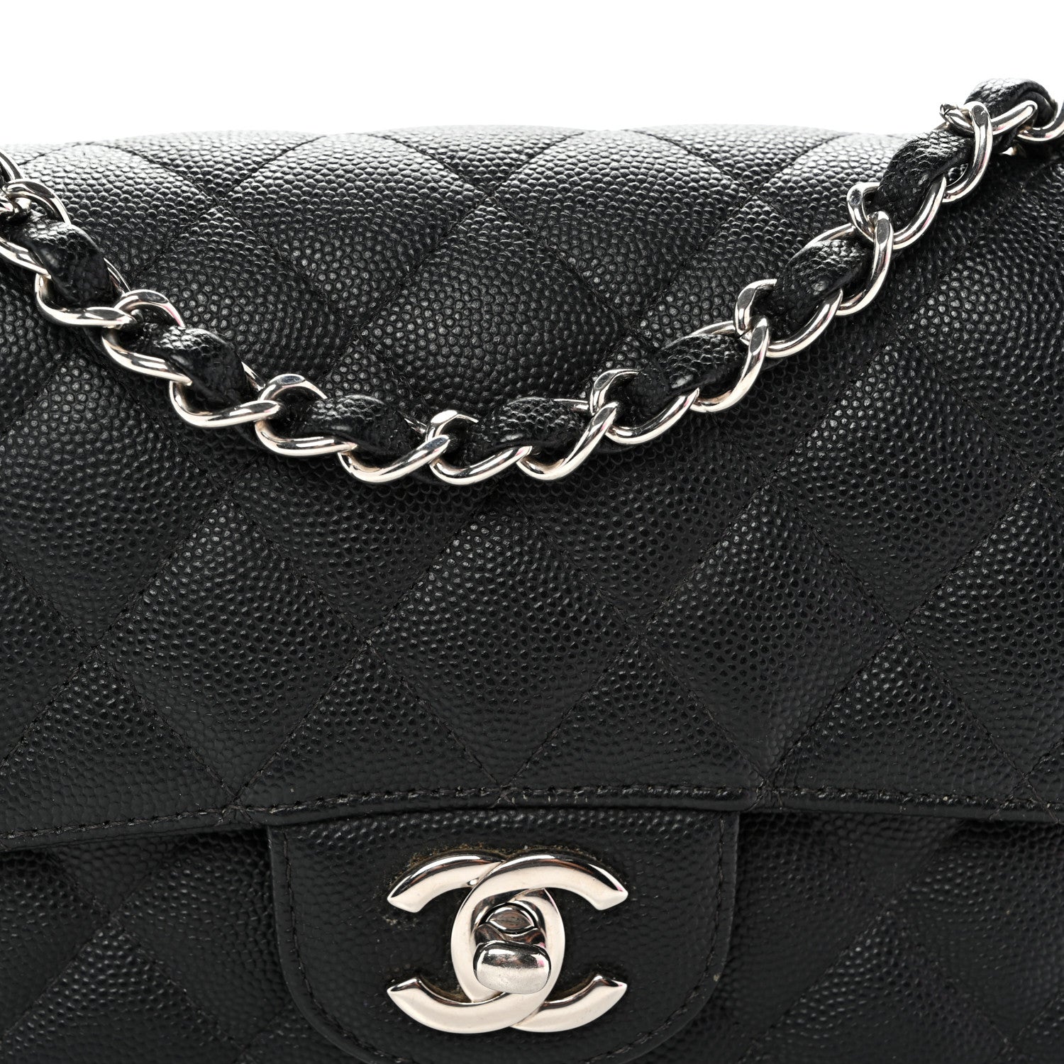Chanel Caviar Quilted Mini Rectangular Flap Black 8 of 10