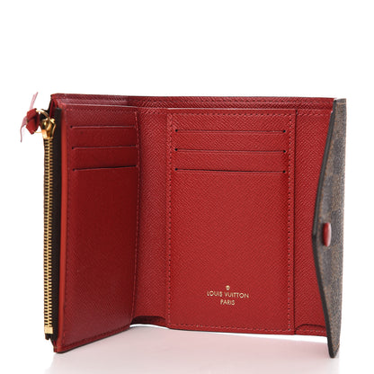 Louis Vuitton Damier Ebene Victorine Wallet Red 8 of 9