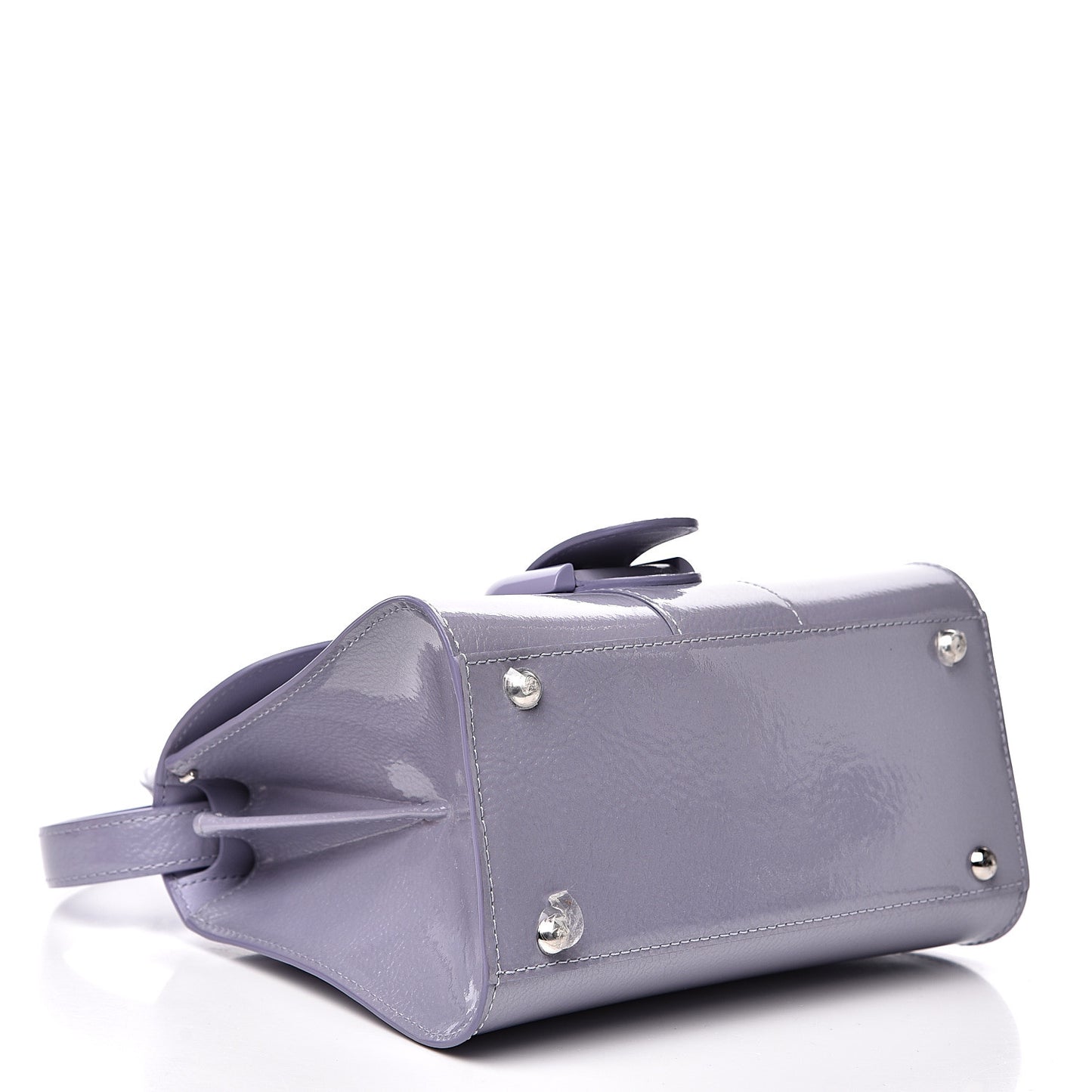 Patent Grained Calfskin Mini Brillant Satchel Light Purple