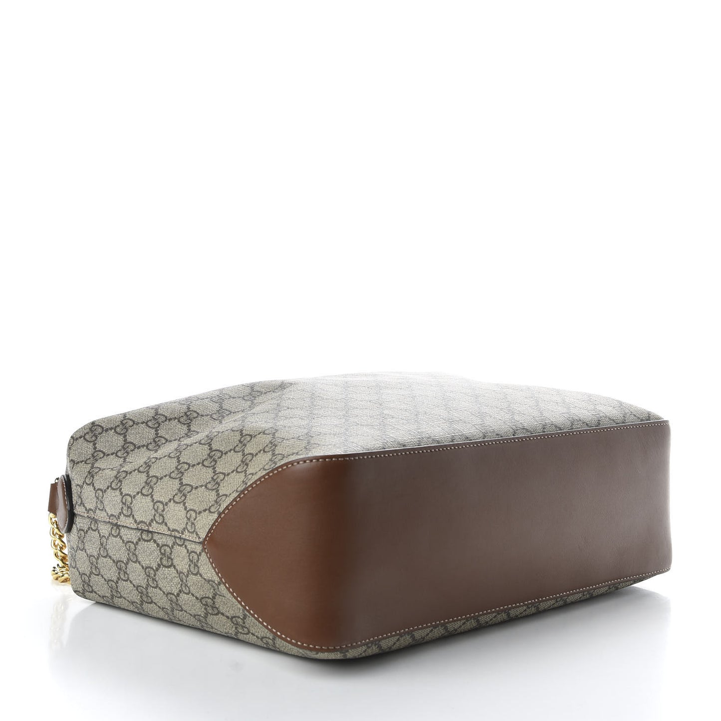 GG Supreme Monogram Large Linea A Hobo Light Brown