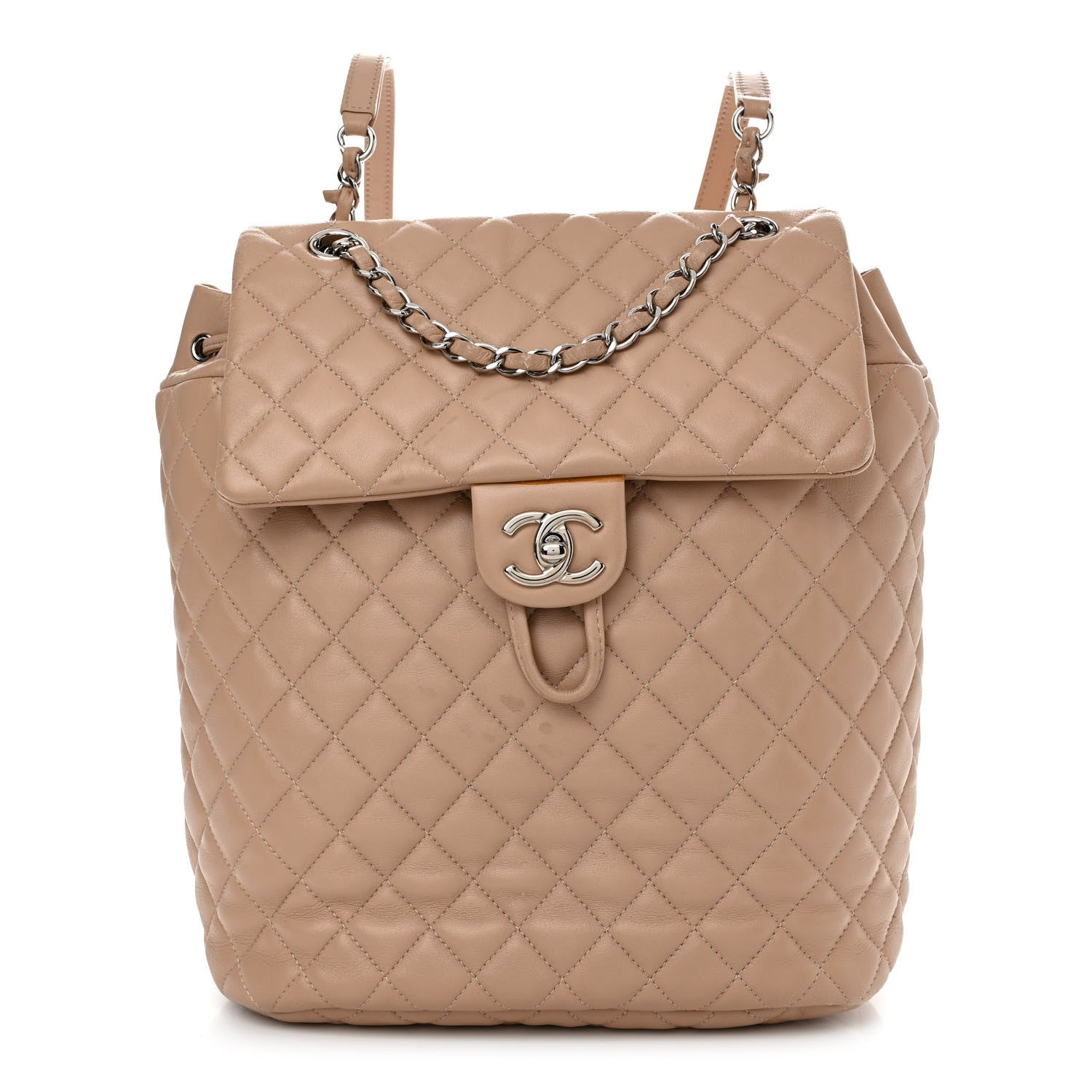 Chanel Lambskin Quilted Large Urban Spirit Backpack Beige 1 of 15