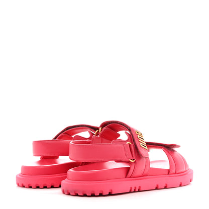 Christian Dior Lambskin Dioract Sandals 40 Raspberry 5 of 9