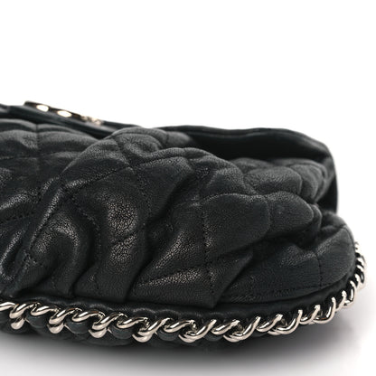 Chanel Washed Lambskin Quilted Chain Around Flap Black 9 of 9