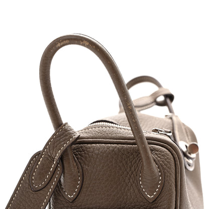 Hermes Taurillon Clemence Mini Lindy 20 Etoupe 12 of 12