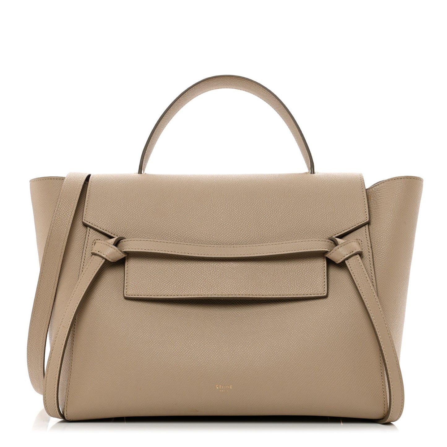 Grained Calfskin Mini Belt Bag Light Taupe