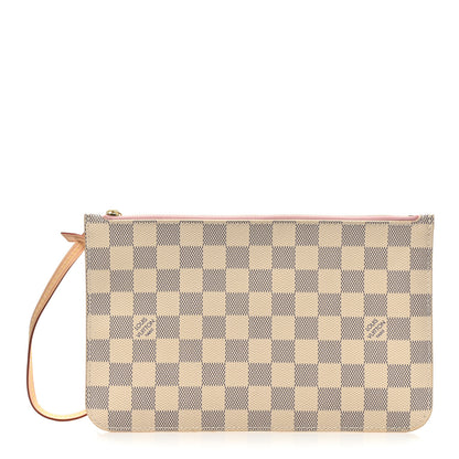 Louis Vuitton Damier Azur Neverfull MM GM Pochette Rose Ballerine 1 of 7