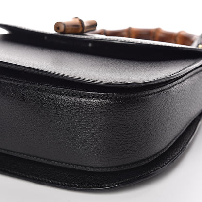 Gucci Calfskin Bamboo Top Handle Bag Black 9 of 13