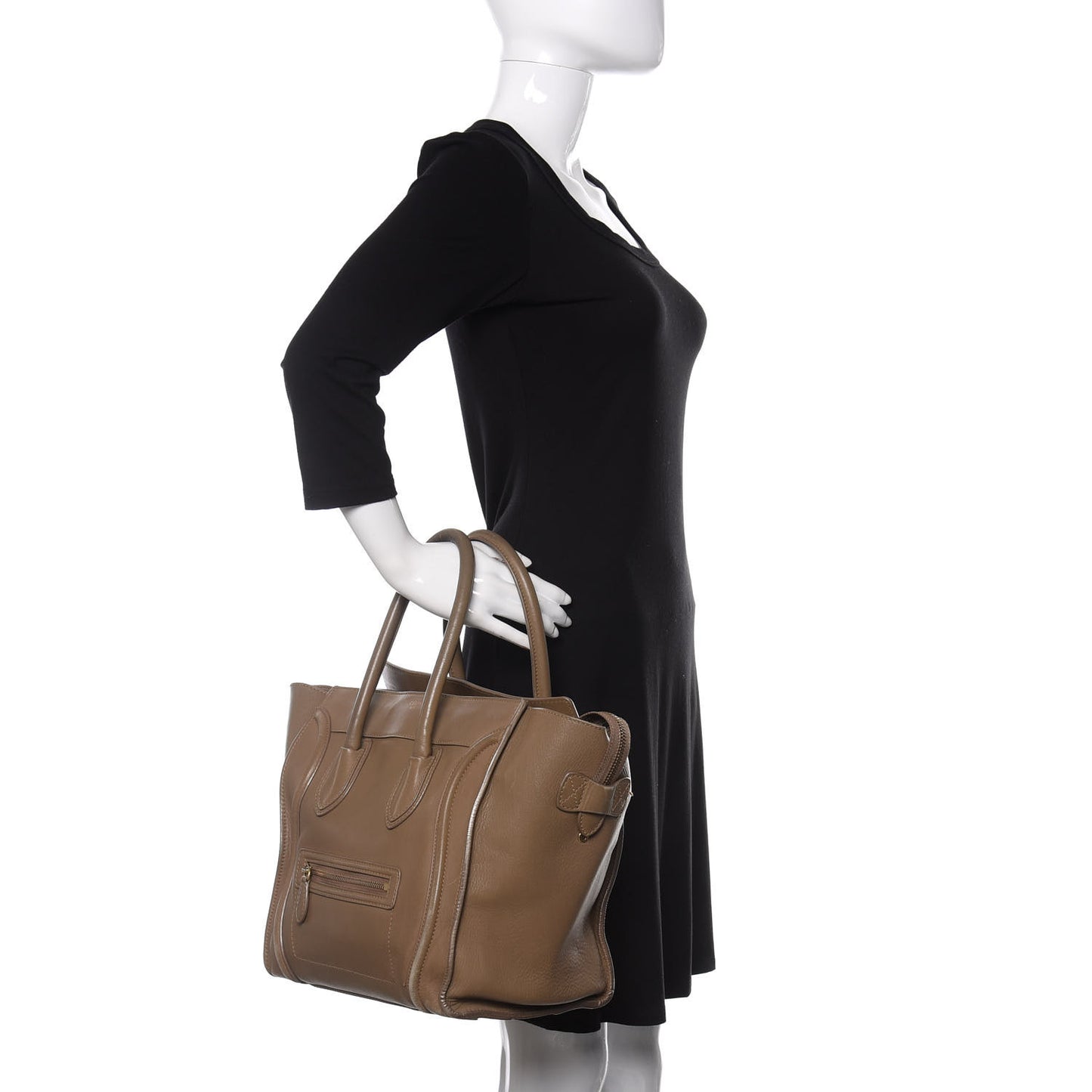 Smooth Calfskin Mini Luggage Camel